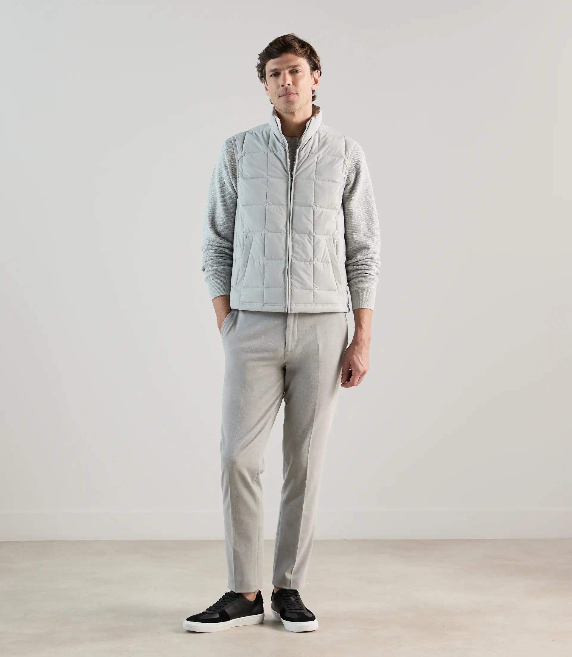 Doudoune sans manches gris perle - IZAC