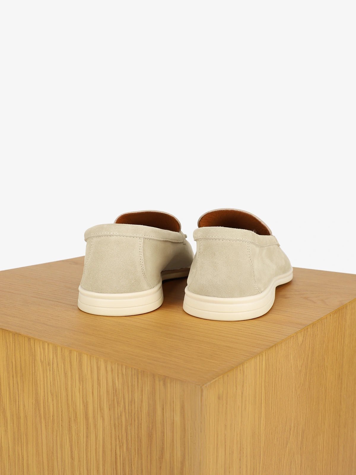 Mocassin casual en suède écru - IZAC