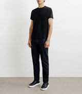 Black scoop-neck T-shirt