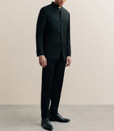 Costume en laine mélangée noir