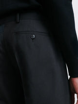 Pantalon ville 100% laine noir