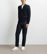 Cardigan zippé col teddy noir