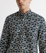 Chemise à fleurs marine - IZAC