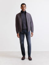 Blouson avec capuche marron