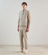 Gilet col montant bi - matière beige - IZAC