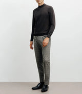 Licorice mock-neck sweater