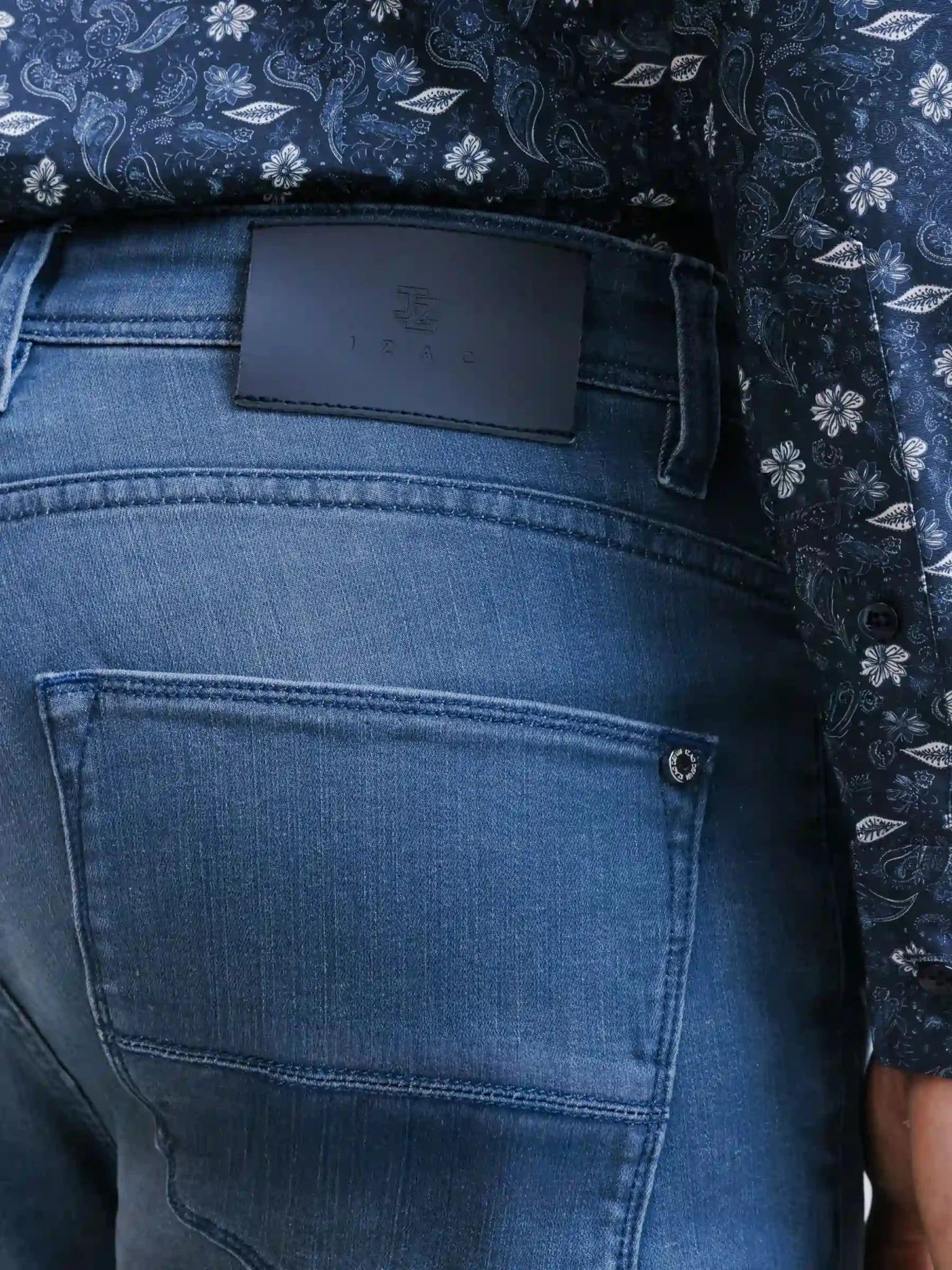 Jean 5 poches slim bleu - IZAC