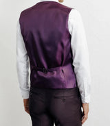 Gilet ville avec laine majoritaire bordeaux foncé