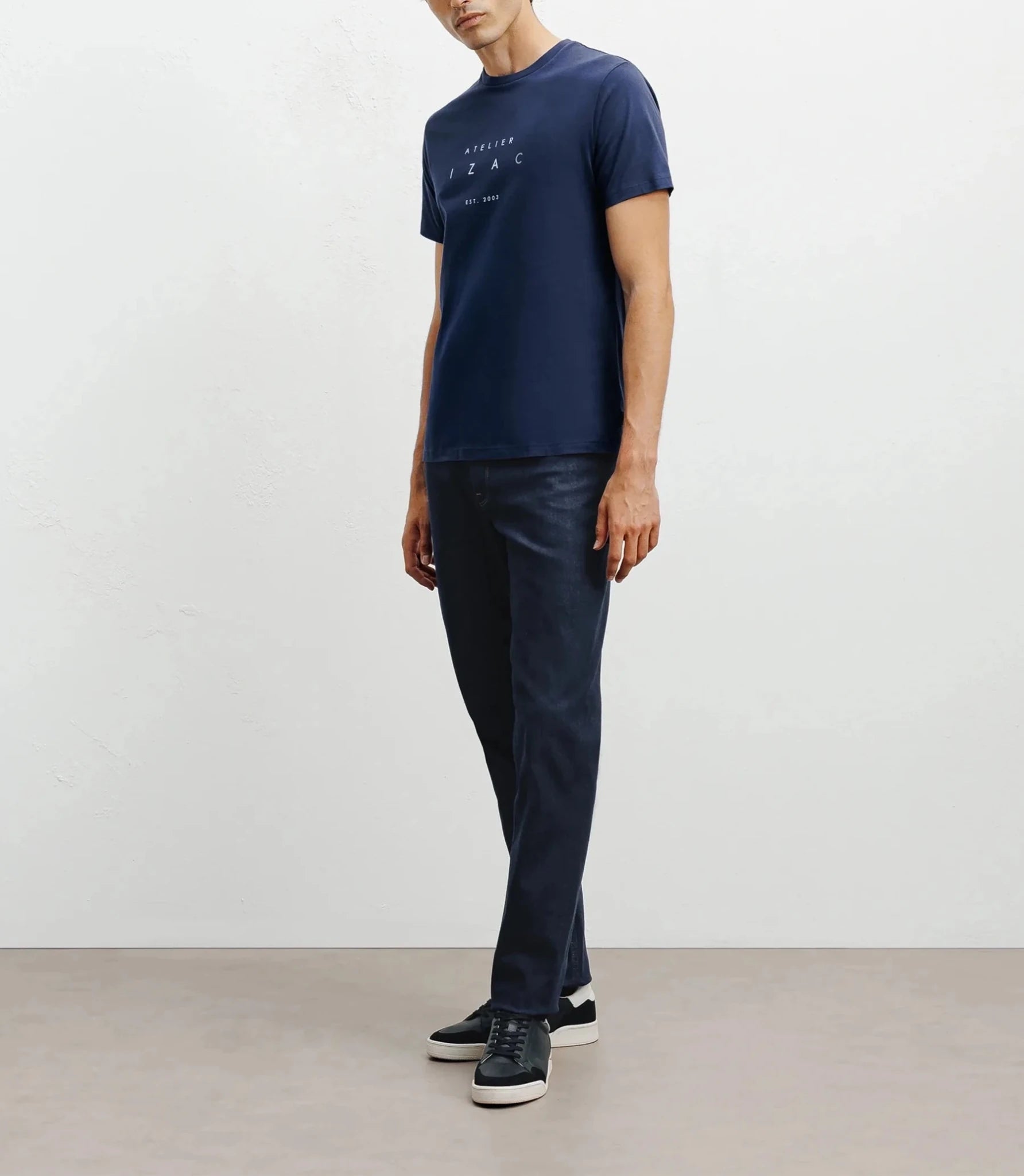 T-shirt print bleu