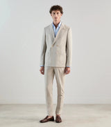 Costume croisé beige