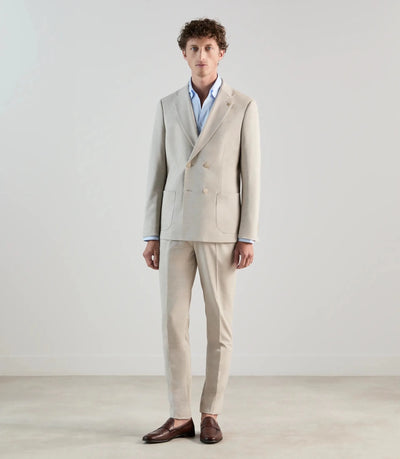 Costume croisé beige - IZAC