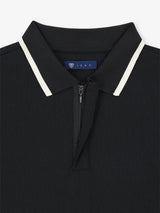 Polo en jersey noir - IZAC