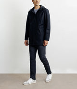 Parka légère à capuche marine
