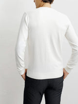 Pull col V écru