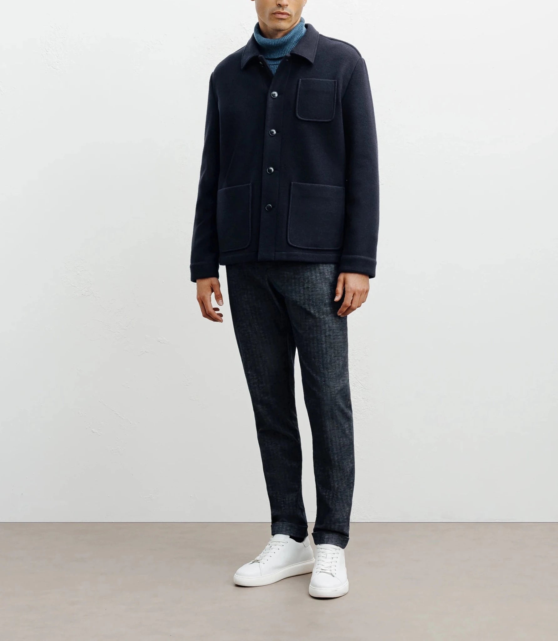 Veste casual 3 poches marine - IZAC