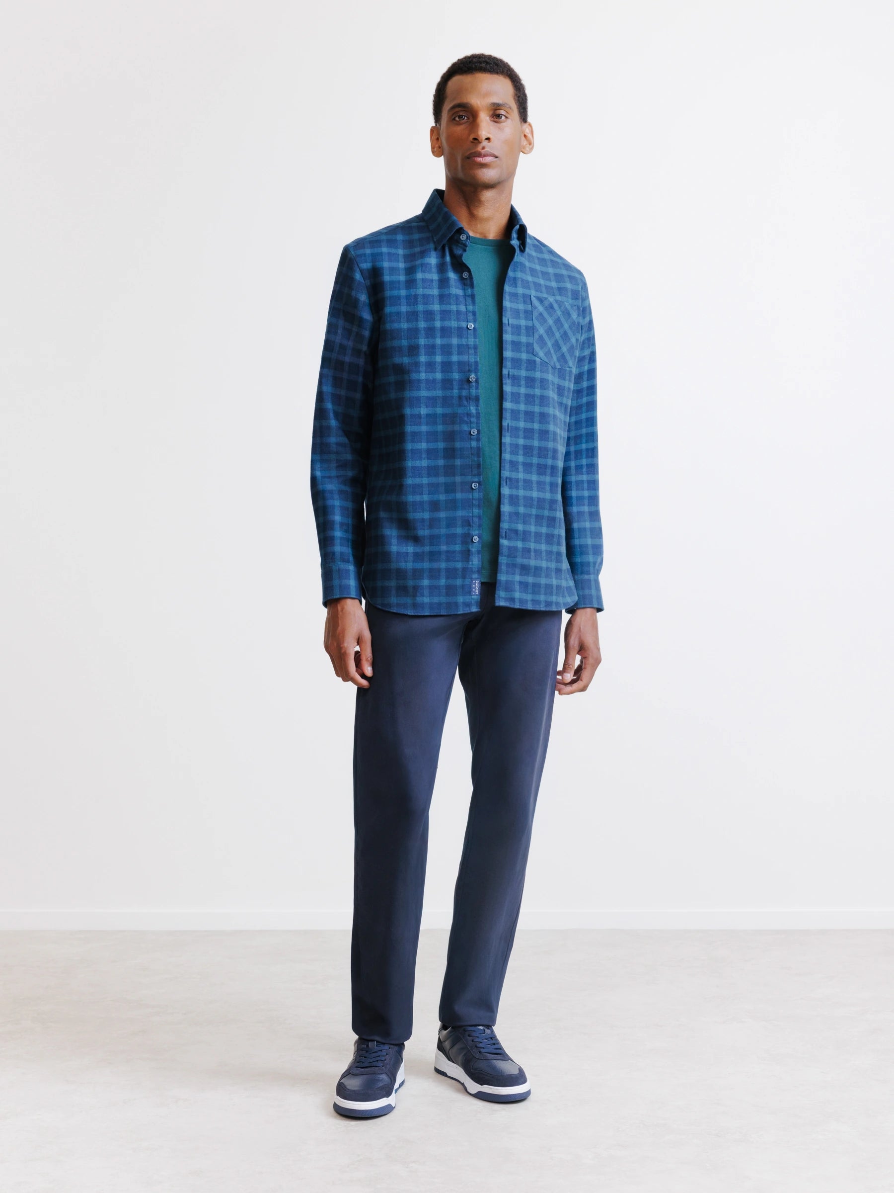 Green plaid shirt