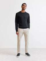 Black teddy round-neck jumper