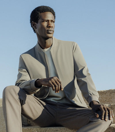 Blouson col teddy gris - IZAC