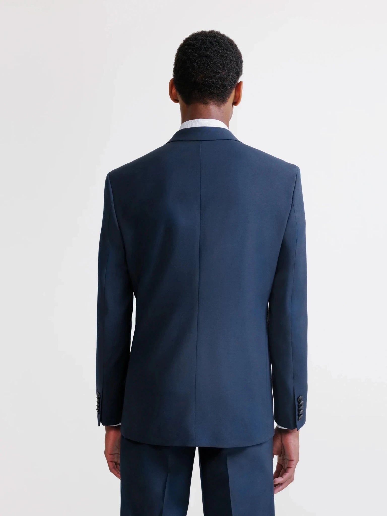 Costume 2 boutons laine majoritaire bleu