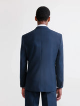 2-button suit, majority wool, blue