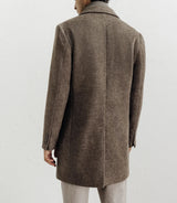 City coat with removable chestnut trim