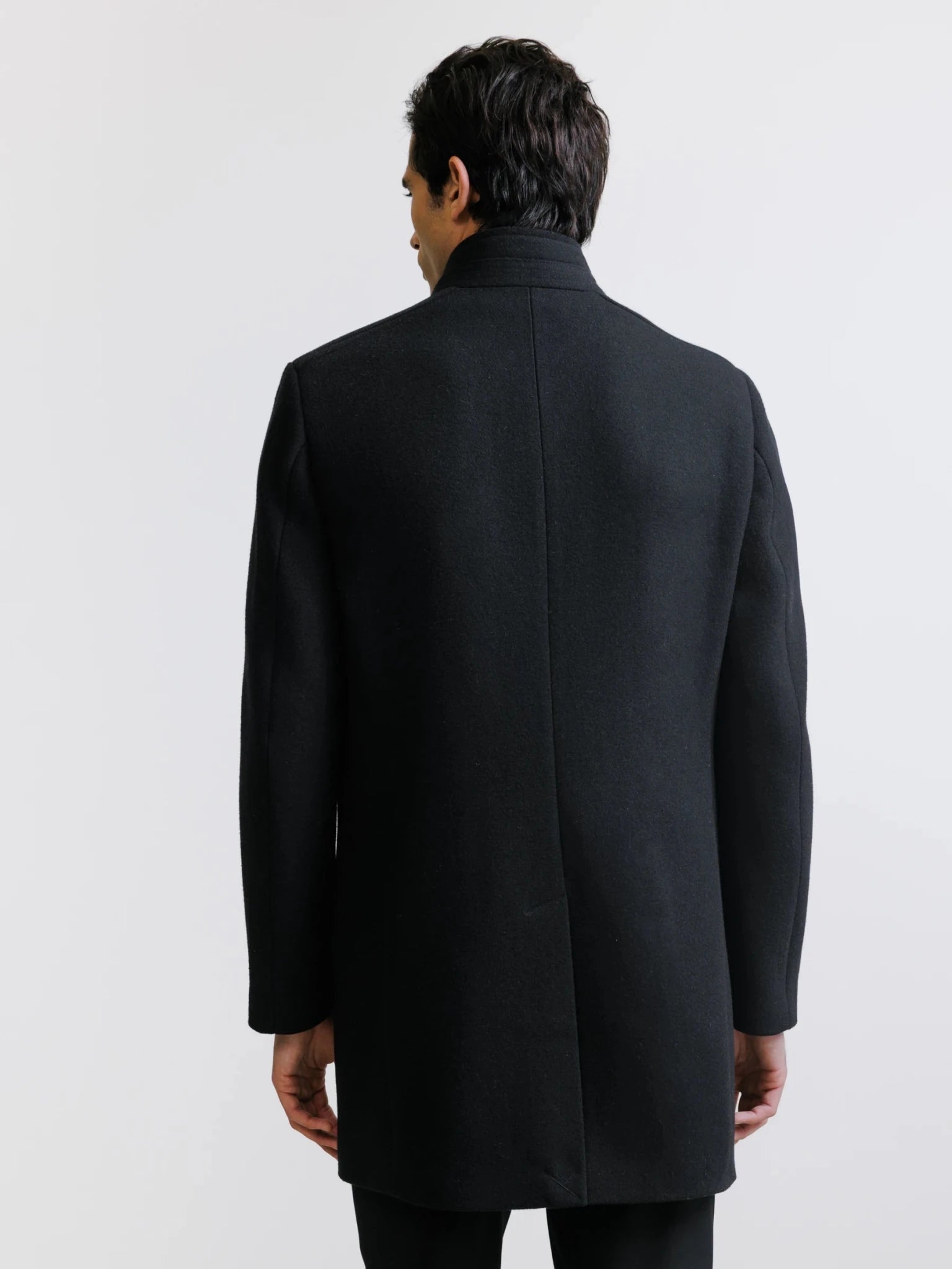 Manteau col montant noir - IZAC