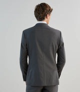 Costume 2 boutons 100% laine gris moyen - IZAC