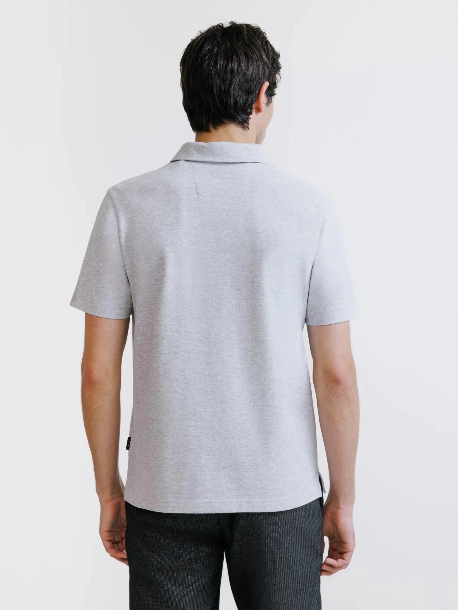 Polo col ouvert gris chiné - IZAC