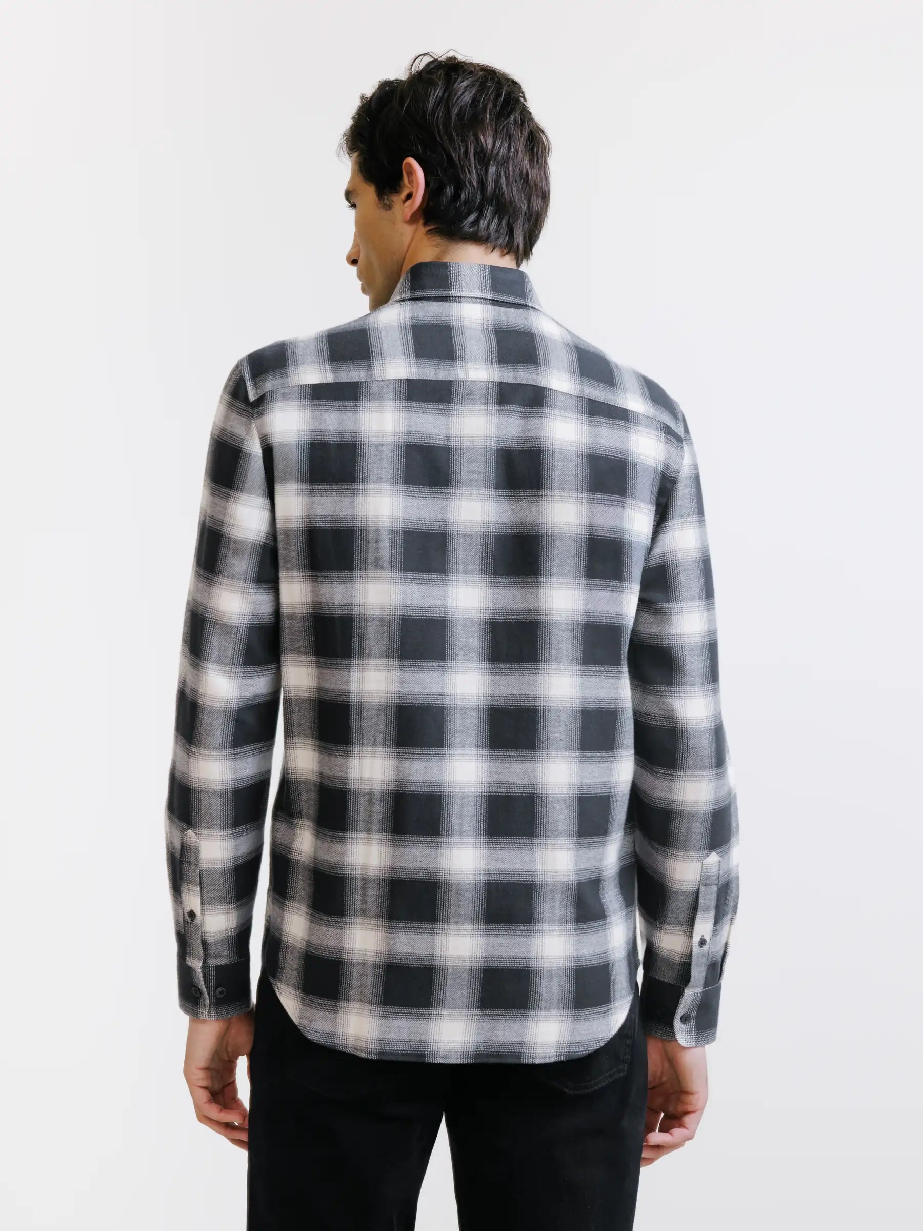 Black plaid shirt