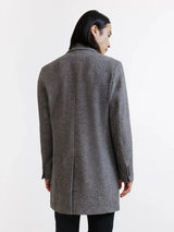 Manteau à parmenture amovible taupe