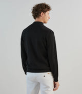 Gilet col montant bi - matière noir - IZAC