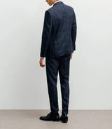Veste ville Prince de Galles bleu denim