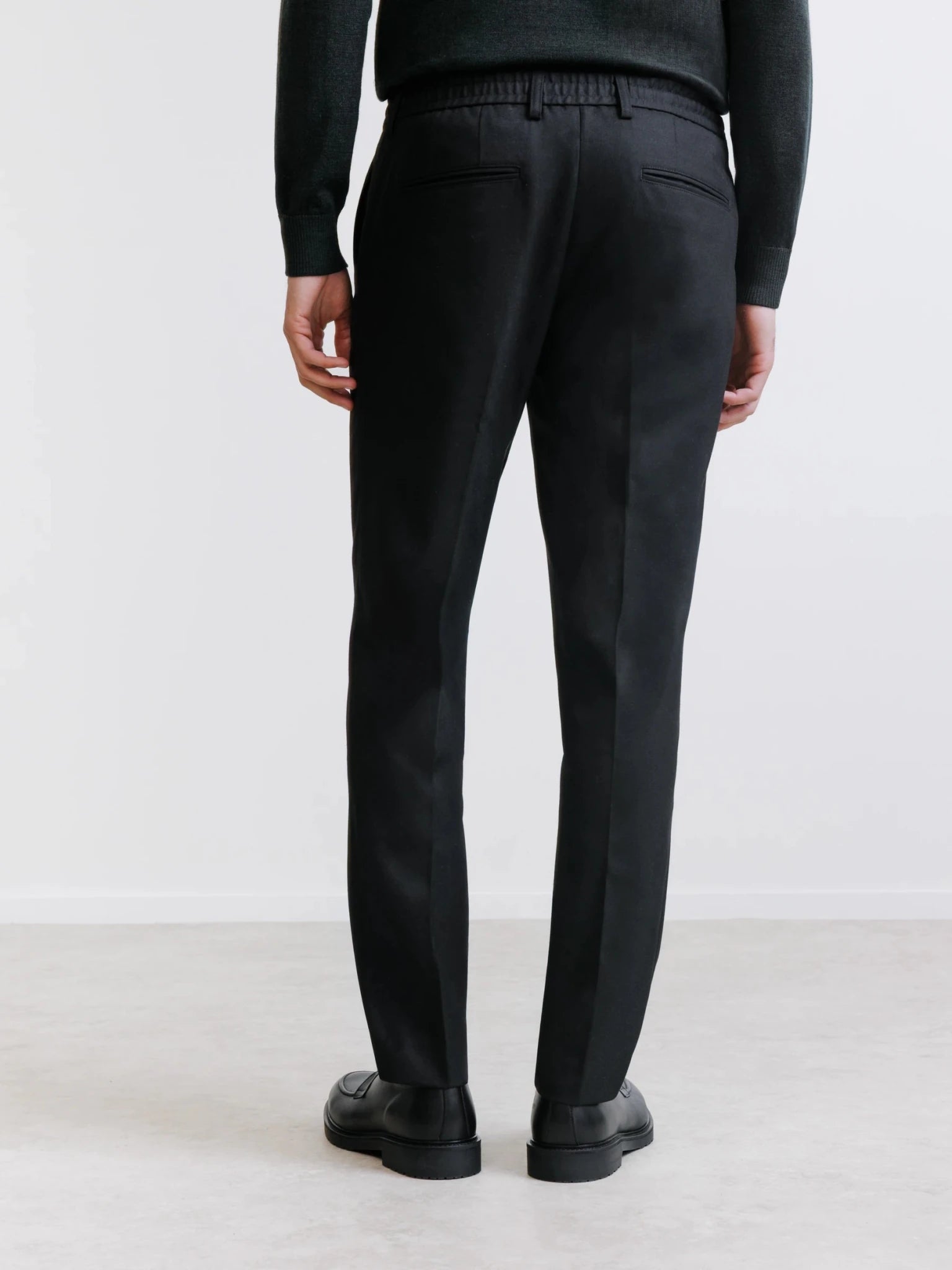 Pantalon ville en flanelle noire - IZAC