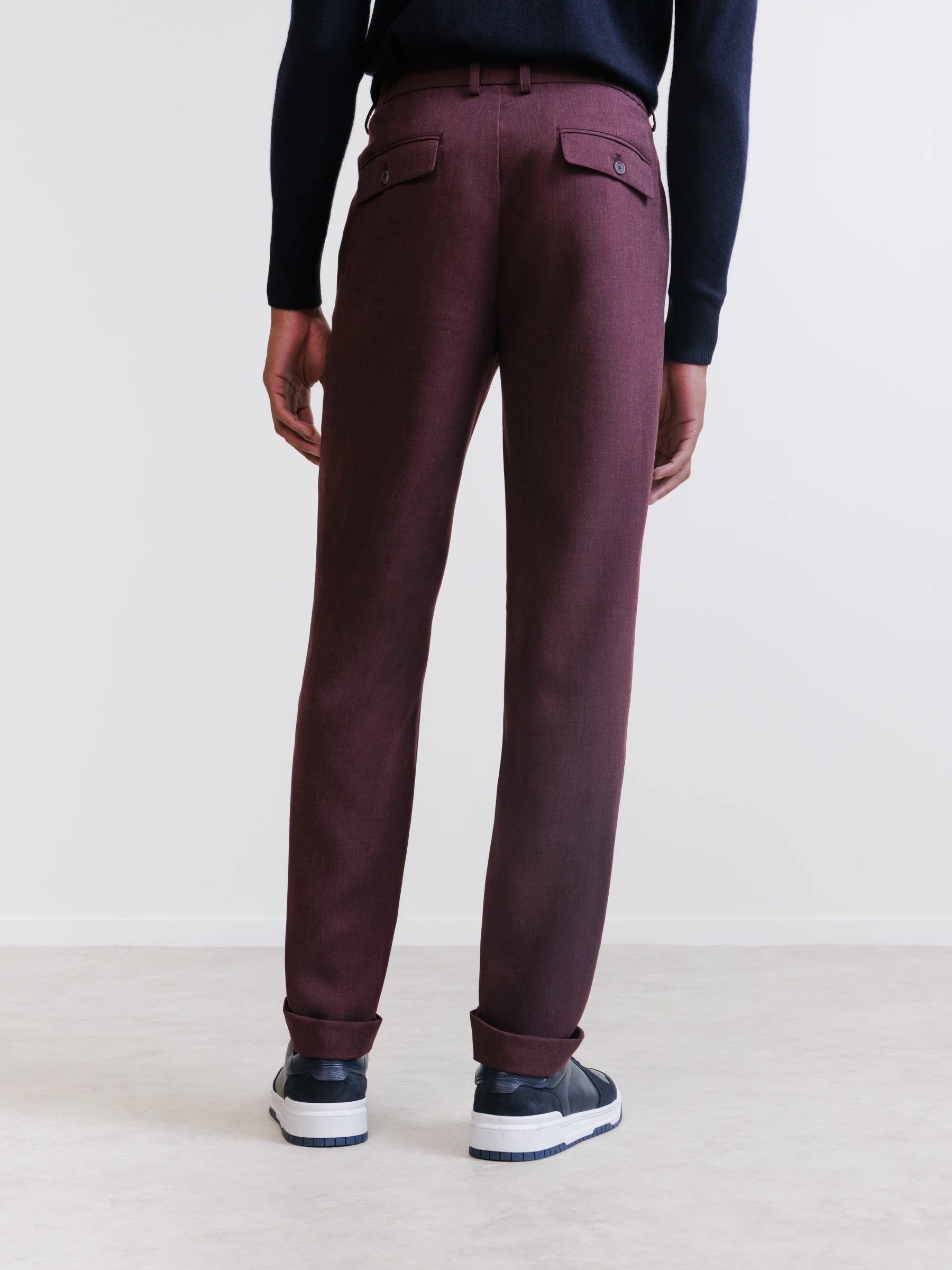 Pantalon armuré bordeaux