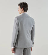 Costume croisé en laine mélangée gris