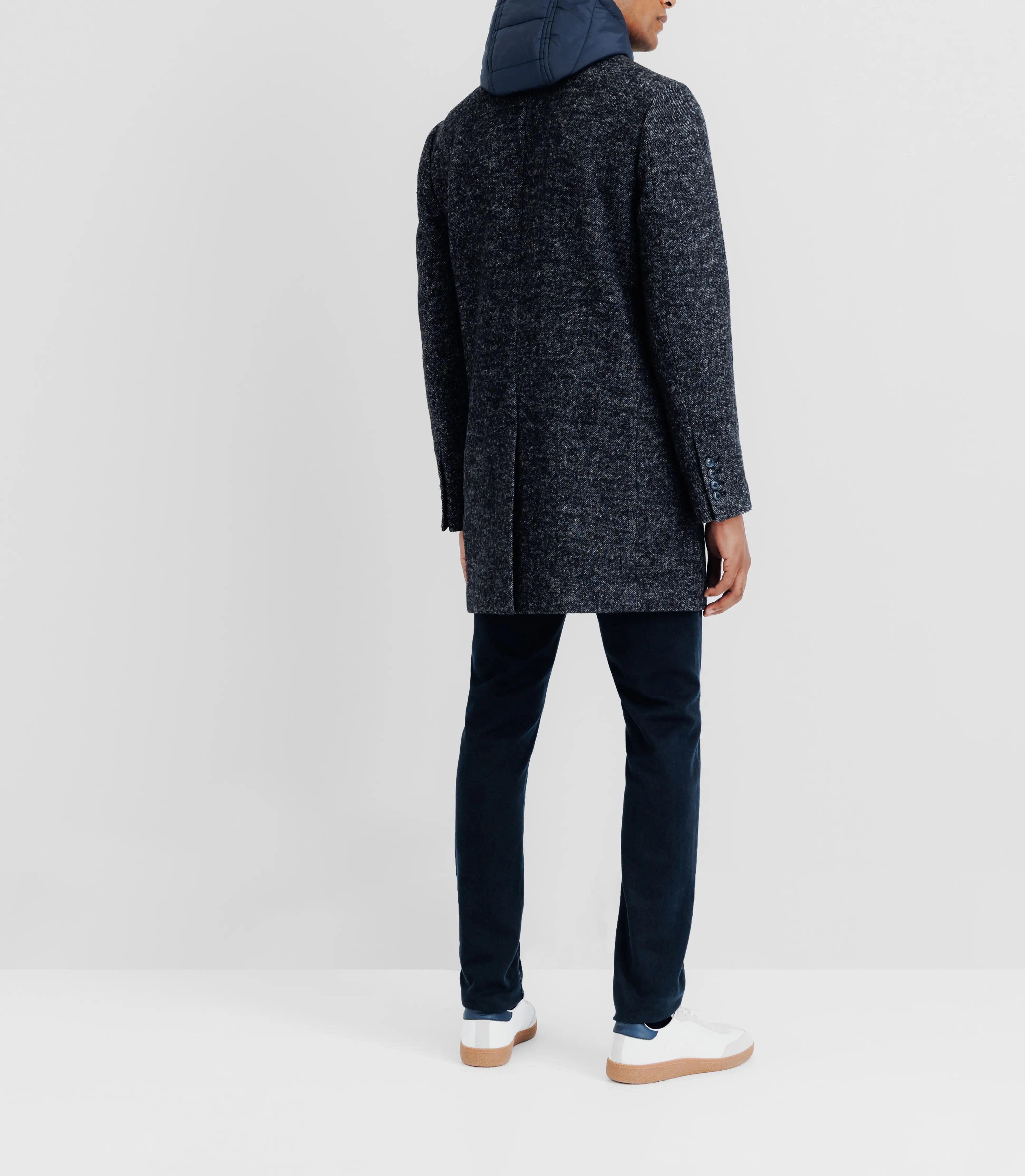 Manteau ville parementure amovible marine - IZAC