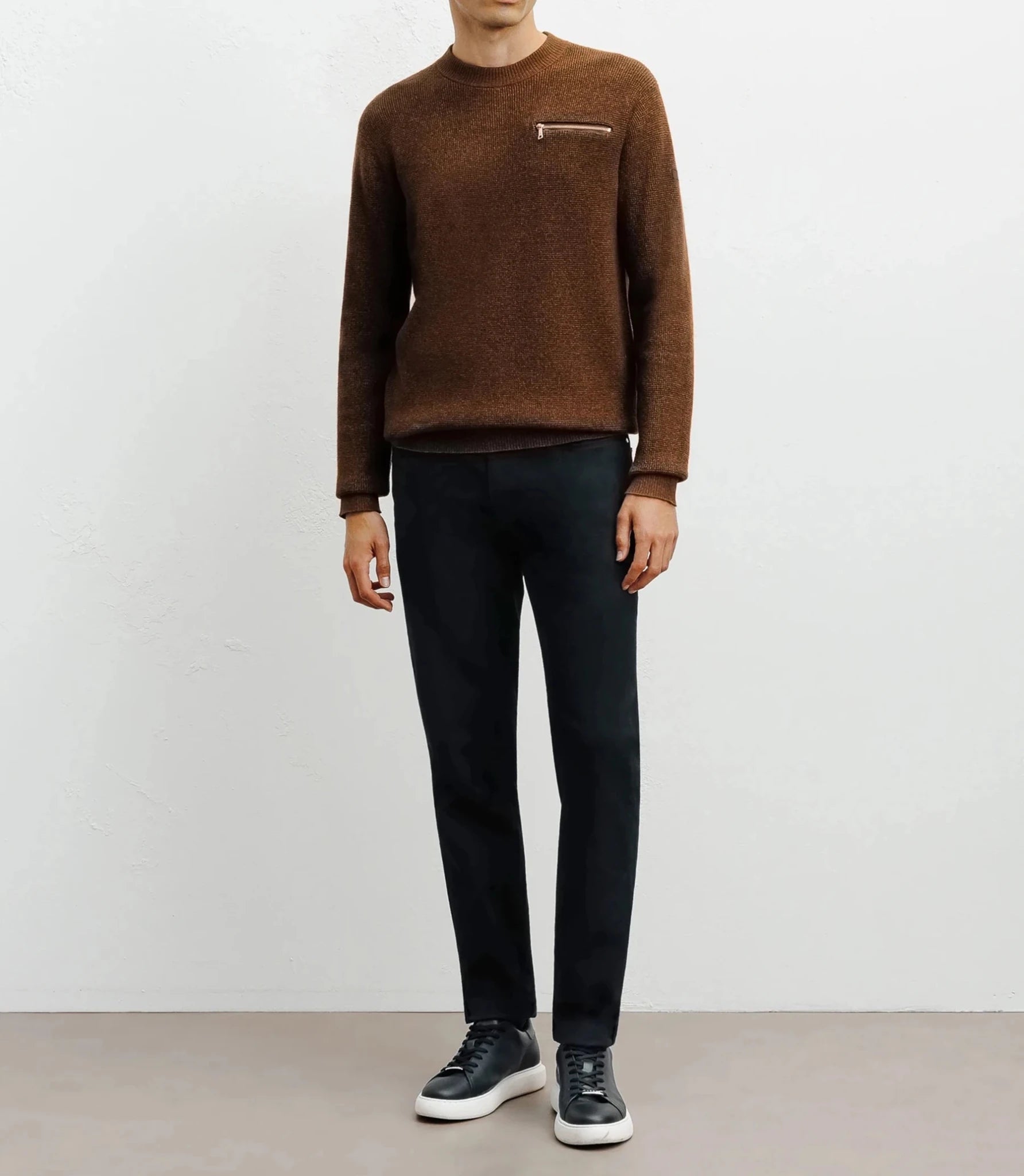 Pull col rond bronze - IZAC