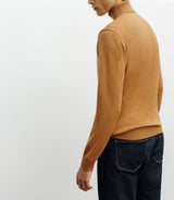 Pull col roulé camel