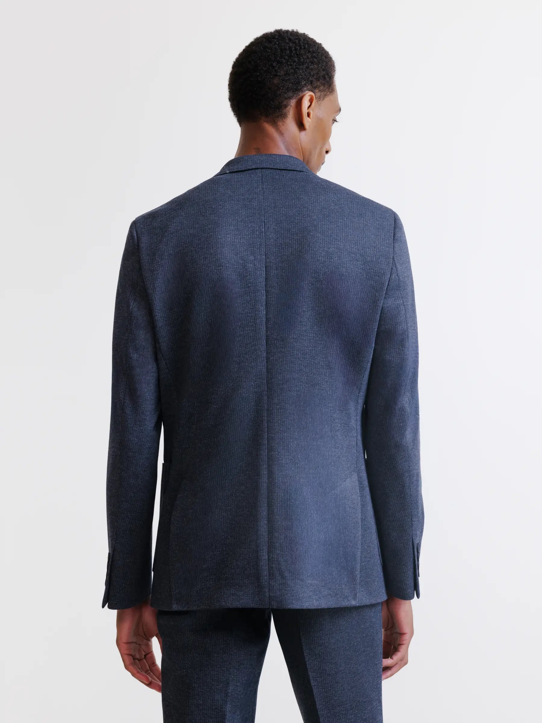 Navy knit city jacket