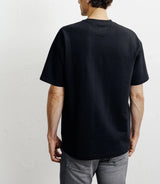 Oversized round-neck T-shirt, black