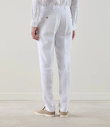 Pantalon ville 100% lin blanc - IZAC