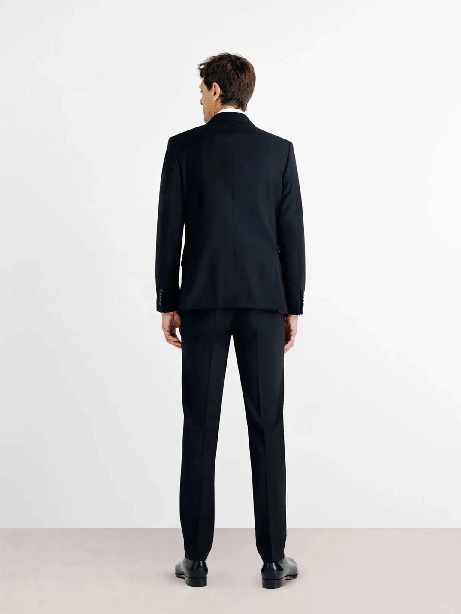 Costume 2 boutons en laine noir - IZAC