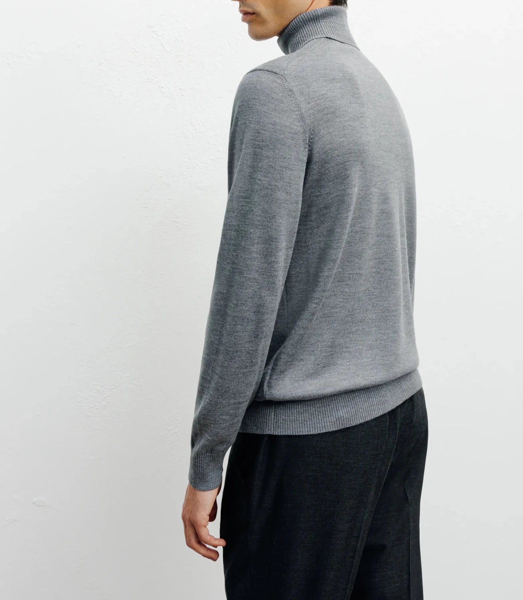 Pull col roulé gris - IZAC