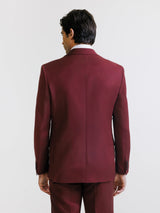 Costume 2 boutons laine majoritaire prune