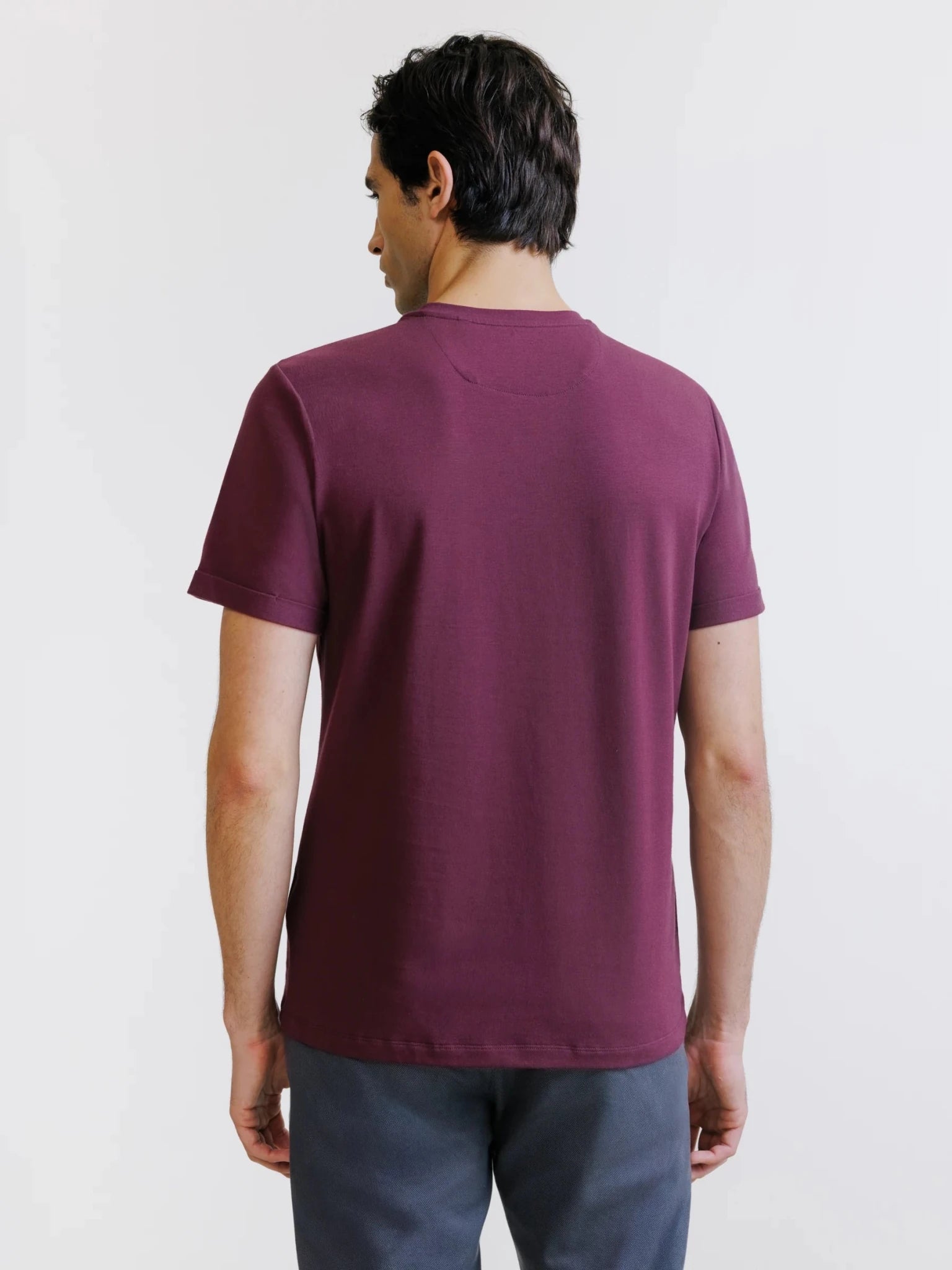 T-shirt col rond bordeaux - IZAC