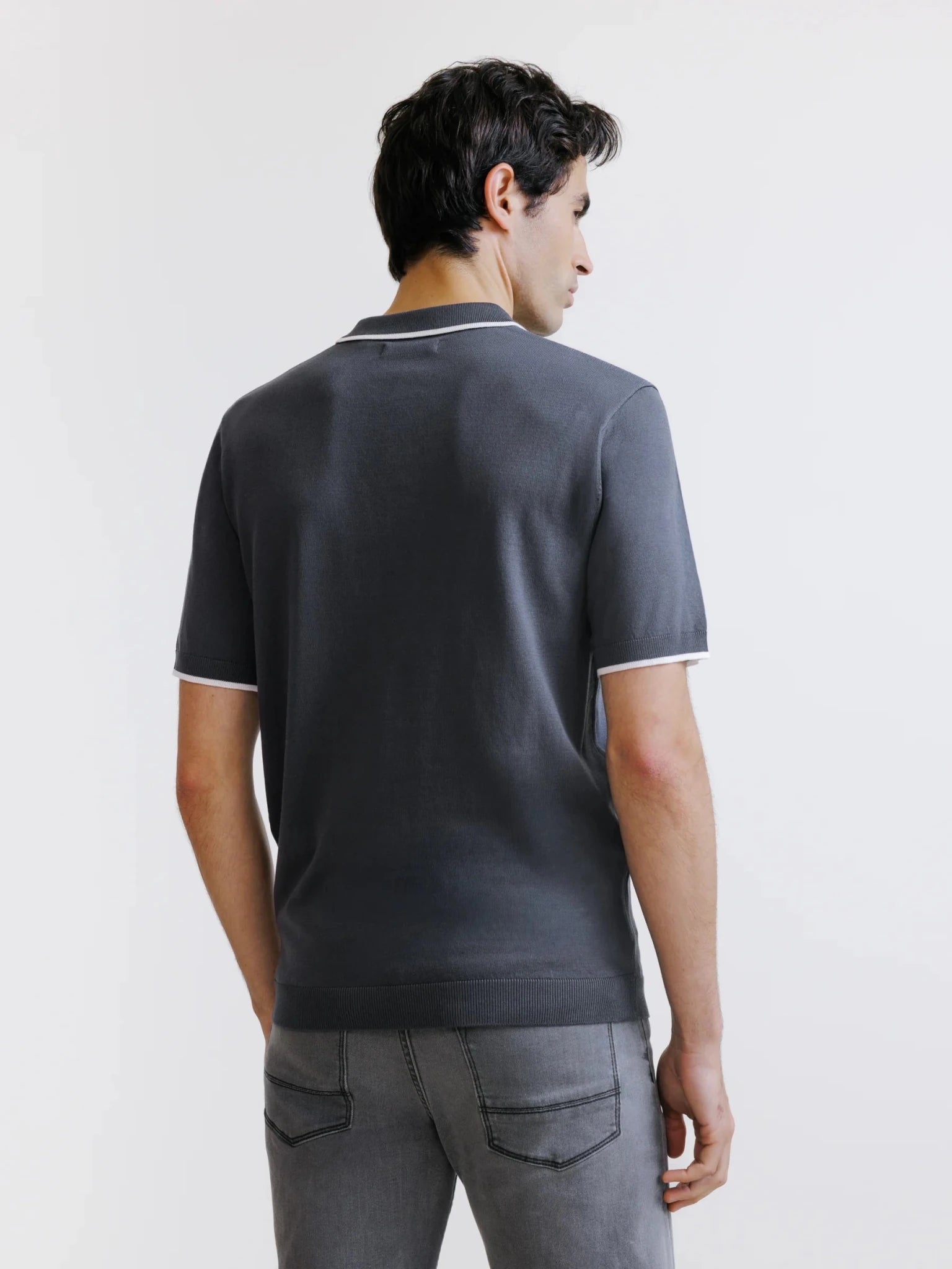 Polo en maille anthracite - IZAC