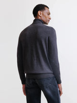 Licorice Merino Wool Turtleneck Sweater