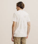 T-shirt manches courte print beige