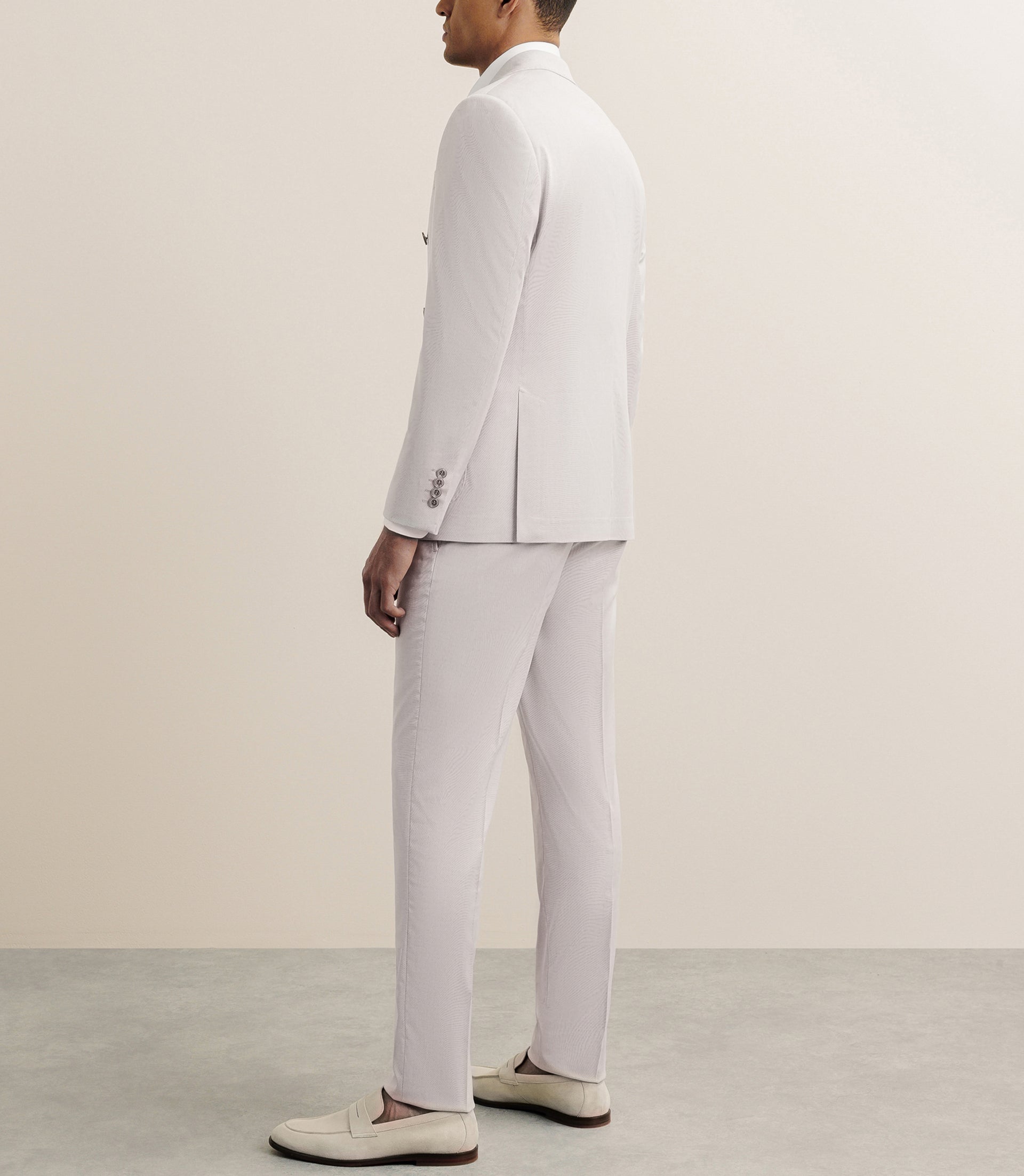 Costume croisé 6 boutons rose - IZAC