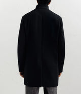 Manteau ville en laine noir